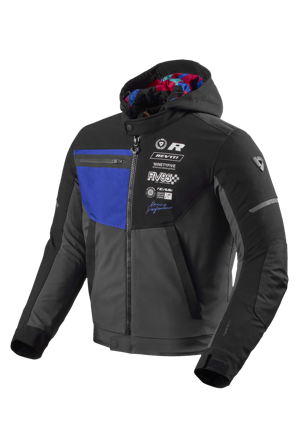 Blouson Moto REV'IT! Haste H2O Noir/Bleu M