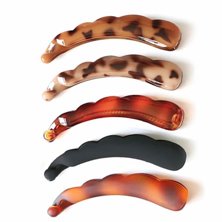 5 Stk. Store Bananklemmer, Vintage Banan Hårklemmer Banan Clips, Hårklemme Tykt Hår, Til Tykt Hår, Skridsikre Hestehaleholdere