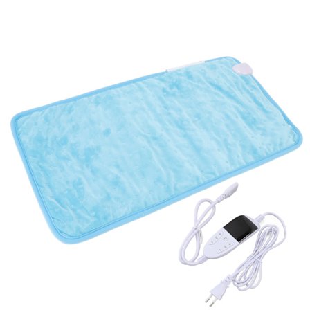 Elektrisk varmepute for smertelindring 6 innstillinger Myk nakke skulder kne varme EU-plugg 220V Blå