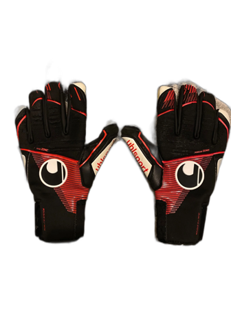Uhlsport svarta och röda målvaktshandskar