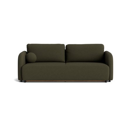 Arezzo 3-Sitzer-Schlafsofa, Stauraum, Loop Grün, modernes Design mit Bettkasten, komfortable Liegefunktion, weiche Polsterung, 93cm