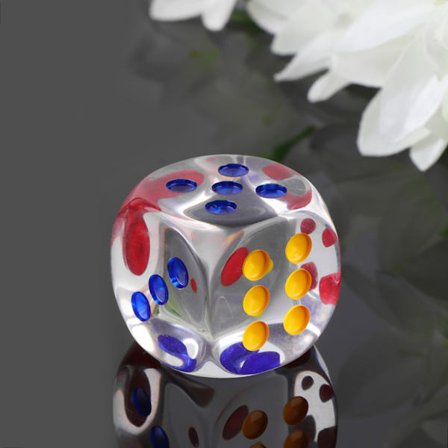 35mm Färgglada Transparenta Tärningar 6 Sidor Brädspel D&D Spelklubb Fest Tärningar