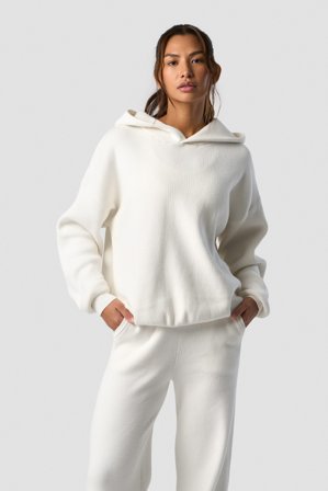 ICANIWILL - Soft Knit Oversized Hoodie White - Dames - sportkleding van ICIW
