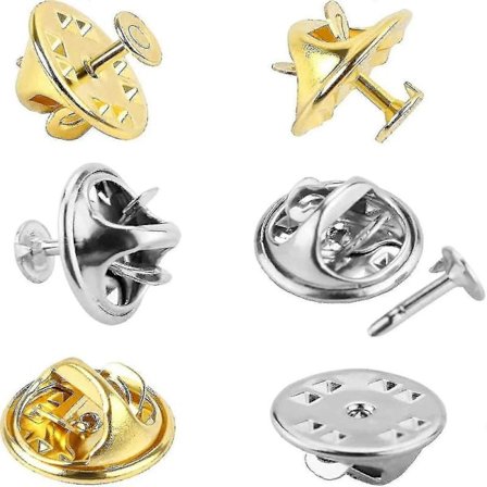 120 Par Butterfly Clutch Slipsnål Pins Bagside Kompatibel Med 8mm Lange Tomme Pins Til Håndværksfremstilling (sølv)
