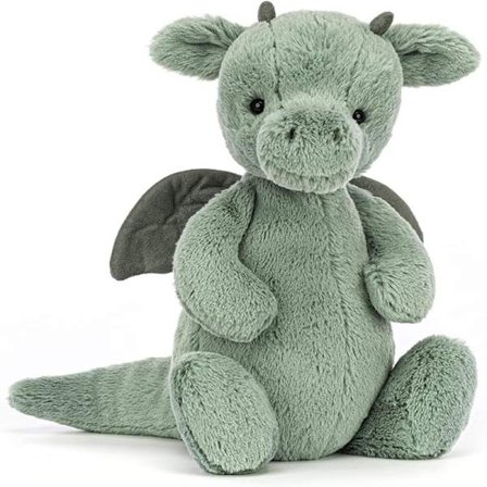 Jellycat Bashful Drake Plyslegetøj, Medium 30 cm, Mytisk Kæledyr, Klassisk Gave til Børn-LP-