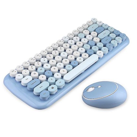 Mofii Wireless Mini Candy Keyboard Mouse Combo Set Mix Color 2.4g