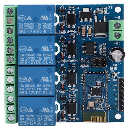 12V 4-kanals Bluetooth Relæ Smart Modul Fjernbetjening til Android App