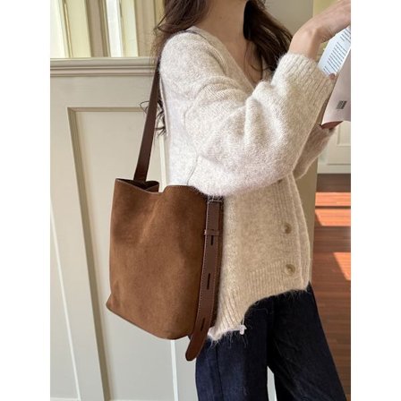 INS mocka retro leopardtryck bucket bag mångsidig axelremsväska crossbody dam tote bag