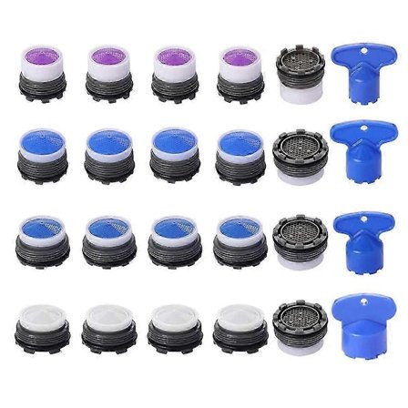 Keittiön uroskierteinen vettä säästävä piilotettu ilmastin hana julkisen kylpyhuoneen tarvikkeet 24 kpl 16,5 mm 18,5 mm 21,5 mm 23,5 mm