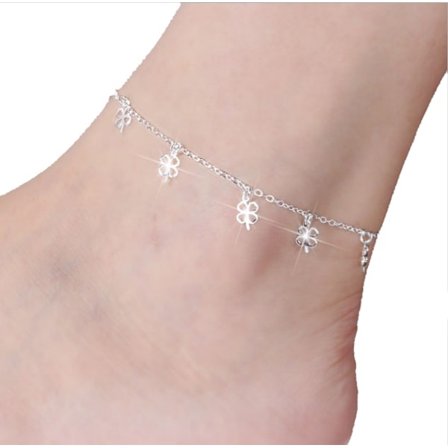 Silverpläterad fot kedja fotlänk armband