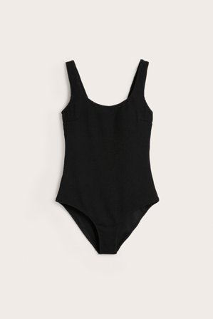 Kappahl | Strój kąpielowy o wyraźnej strukturze | Czarne
