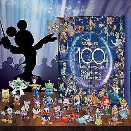 Julekalender, Julenedtællingskalender, 24 Dages Julekalender, 24 stk. Søde Tegneseriefigurer Anni.versary Gaveidé