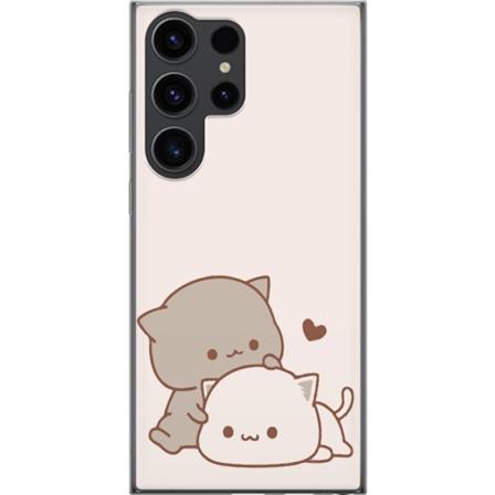 Samsung Galaxy S24 Ultra Gjennomsiktig deksel Kawaii Søte Kat