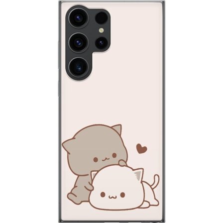Kompatibelt Mobildeksel til Samsung Galaxy S24 Ultra Kawaii Søte Katter