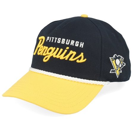 American Needle - Pittsburgh Penguins Roscoe Black/Yellow A-frame Adjustable Adjustable Yellow Cap - NHL @ Hatstore