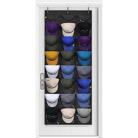 Baseball Cap Holder 24 Pocket Hat Organizer kompatibel med skabsvæg -ES
