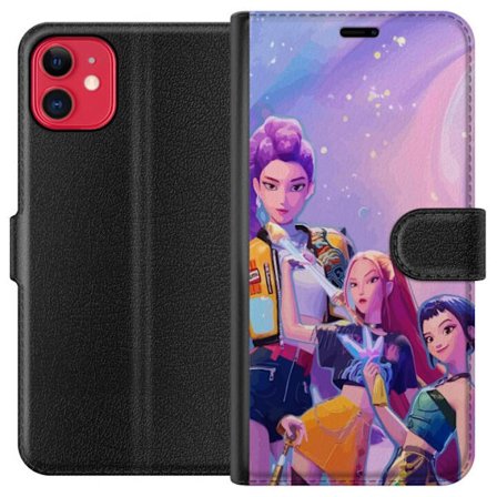 Kompatibelt Lommeboketui til Apple iPhone 11 Futuristiske popdamer i neonfarger med magiske detaljer mot en drømmeaktig galaksebakgrunn