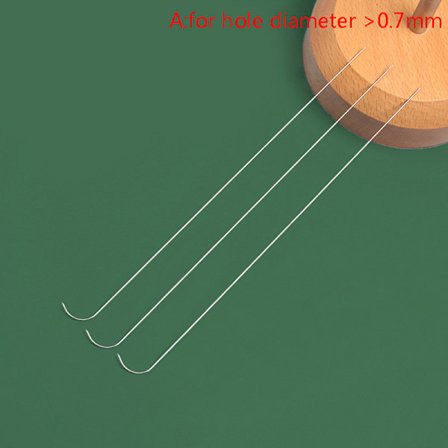 Big Eye Curved Beading s Rustfritt stål Sewing s Bead Spinner