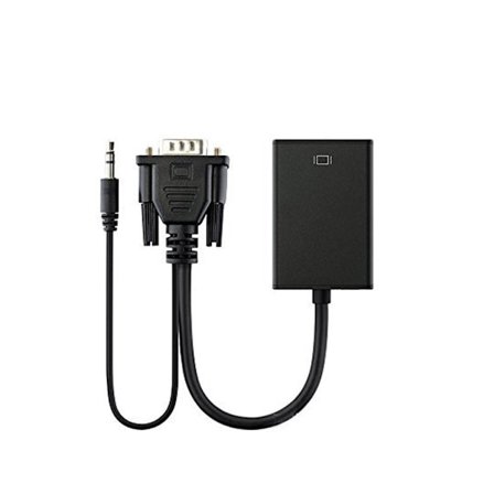 VGA Han til HDMI Hun Konverter Adapter Kabel Udgang 1080P HD+A