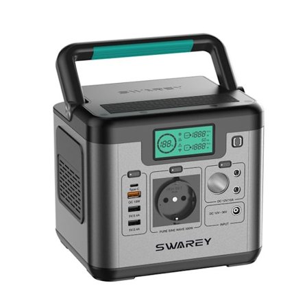 SWAREY Portable Solar Generator 500W(1000W Peak) Kraftfull Generator Set 518Wh 144000mAh Solar Generator