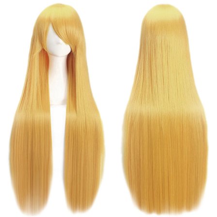 100cm/ 39 tum Medel Lång Rak Dam Anime Kostym Peruk