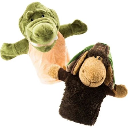 Myke plysj sau hånddukker for barn, 9,5