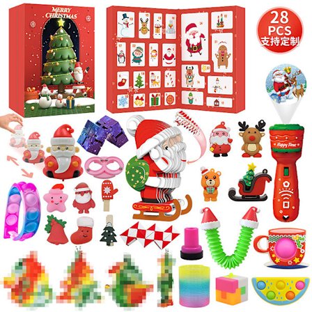 Julekalender Gave Fidget Legetøj 28 Dages Pakke Sæt Anti Stress Kit Stress Relief Fidget Legetøj Blind Box Børn