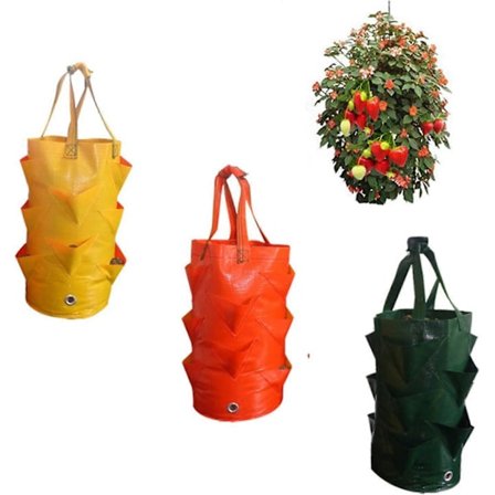 3-pak Hængende Jordbær Plantekasser Jordbær Dyrkningsposer