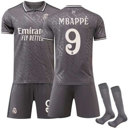 2024-2025 Real Madrid Aawy Barne- og voksenfotballdrakt nr. 9 Mbappe - Perfekt 20