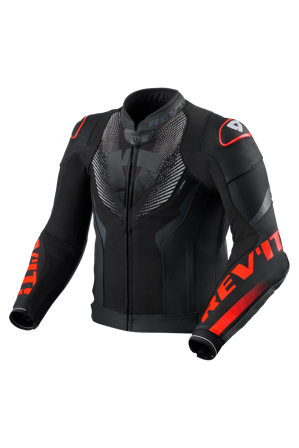 Veste de moto REV'IT! Hyperspeed 3 Air Noir/Rouge Néon 52