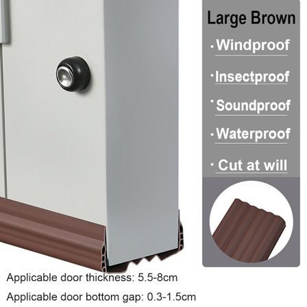 96cm Dør Bunn Tetningslist Støyreduksjon STOR BRUN