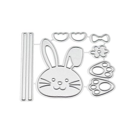 Bow Rabbit Metallskärande Dies Stencil Scrapbooking DIY Album Stämpel Papper Prägling