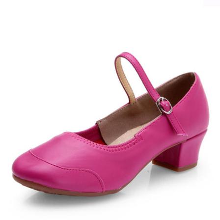 Kvinnor Ankelband Latin Salsa Danssko Mjuk Mary Jane Heels