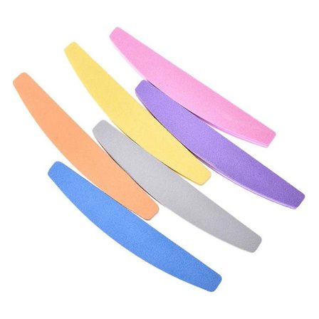 10 stk/parti Neglekunst Poleringsfil Block Pedikyr Manikyr Sandpapir Buffing Polering Hvit Neglefil Tips