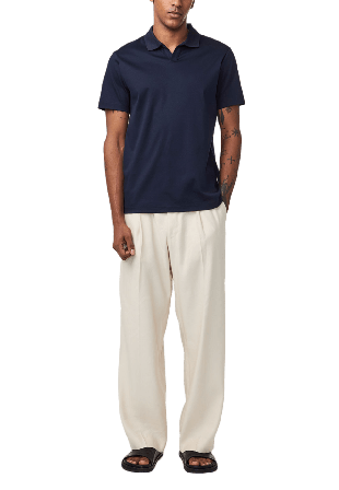 NN07 Paul SS Polo 3525 Överdelar Herr Blå S