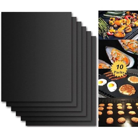 Grillmåtter (sæt af 10), Høj kvalitet og genanvendelige grillmåtter