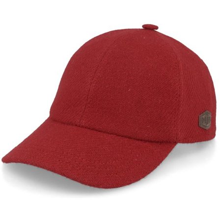 MJM Hats - Röd unconstructed Keps - Baseball Harris Tweed Red Dad Cap @ Hatstore