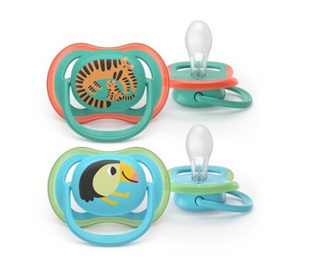 Philips Avent Ultra Air Blå/Turkis 2-Pak 6-18 mdr, Børn & Forældre, Sutter, Silikonesutter