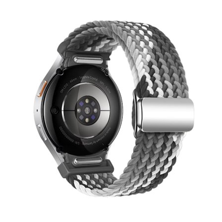 Flätad nylonklockarmband för Samsung Watch 7 - Mörk choklad