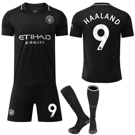 Manchester City udebanetrøje til børn og voksne, sæson 2025-2026, med sokker