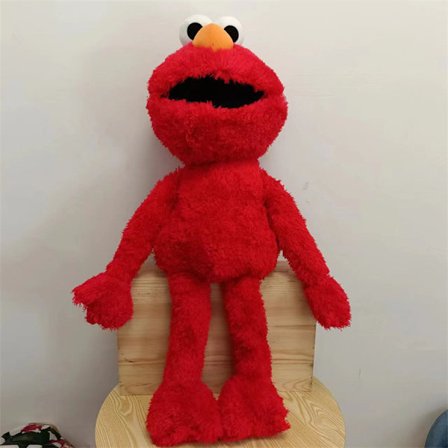 Sesamgade Cookie Monster Plysdyr, Rødt Monster 40 cm