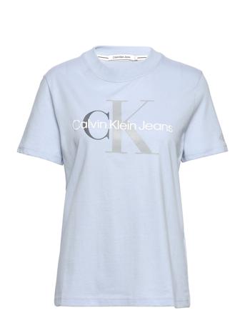 Two T Monogram Regular Tee T-shirt Top Blå Calvin Klein Jeans
