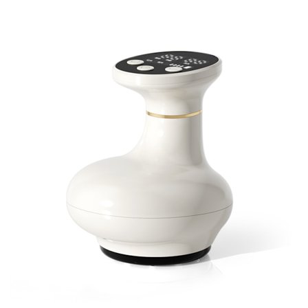 Trådløs genopladelig gua sha massager til hjemmet med opvarmning og sugefunktion for meridianstimulering White