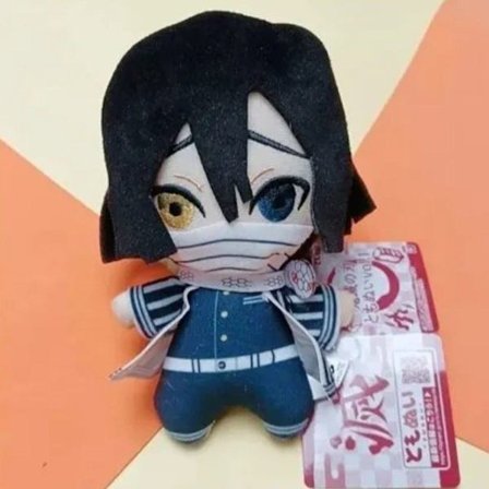 Demon Slayer Obanai Iguro Kosedyr Manga Anime Plysjfigur 15 cm NY KLB