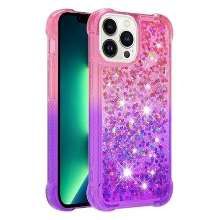 Princess iPhone 14 Pro Suojakuori - Pinkki / Violetti Multicolor