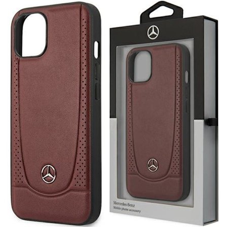 Mercedes MEHCP14MARMRE iPhone 14 Plus 6.7 rødt/rødt hardt deksel Leather Urban Bengale