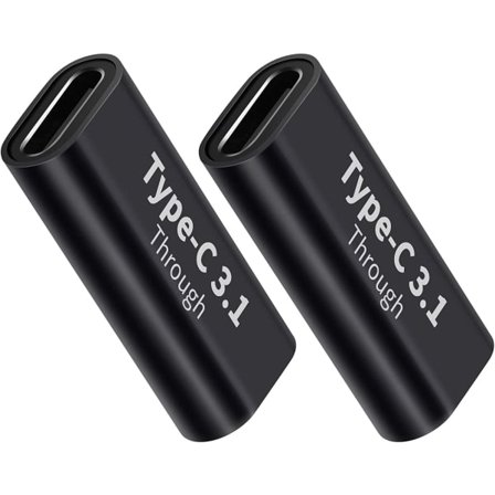 USB C-hona till hona-adaptrar (2), stödjer snabbladdning och dataöverföringsexpansion, hastighet på 10 GBps