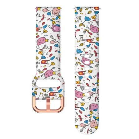 18mm Tryckt Silikonarmband för Huawei Watch Gt4 41mm 18mm Armband För Garmin Vivoactive 4S/Venu 2s Huawei Watch Gt5 41mm armband