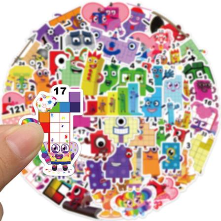 52 stk Antall byggeklosser klistremerker for barn Leker Graffit