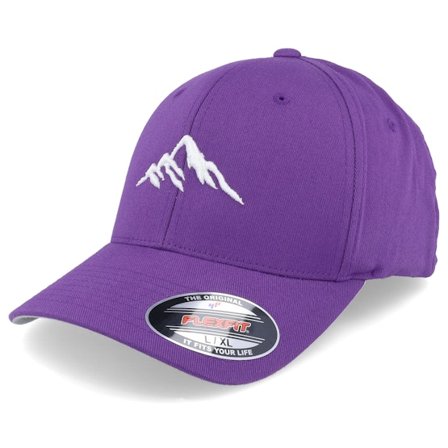 Wild Spirit - Purple - flexfit - Cap - Mountain 3d White/Purple Flexfit - Hatstore